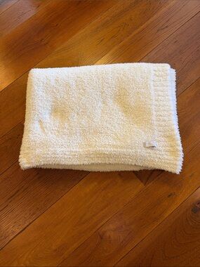 Barefoot Dreams CozyChic Cream Heather Block Stripe Blanket